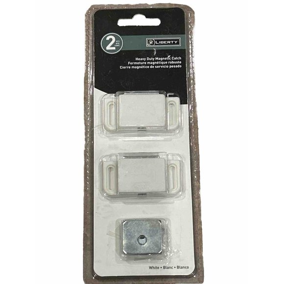 Heavy Duty Magnetic Catch C080X0L-W- U Liberty Hardware Cabinet Latches White - Picture 1 of 2